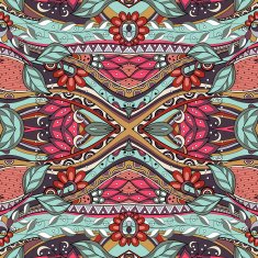 Seamless Floral Pattern (Vector) Hand Drawn Texture N154