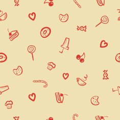 Vector sweets icons seamless