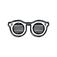 Vector of sketch doodle glasses icon