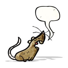 mouse with speech bubble cartoon N16