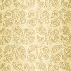 Turkish cucumber seamless pattern gold style