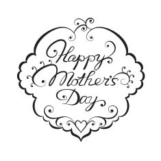 Happy mother' day lettering
