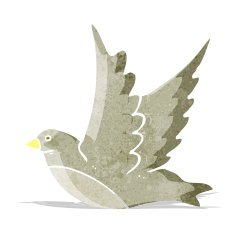 cartoon flying bird N42