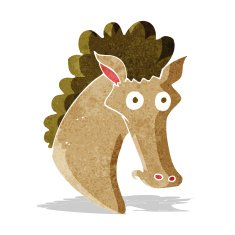 Cartoon Horse Head N21