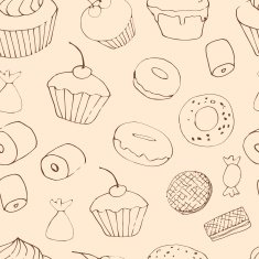 Seamless pattern with sweets N14