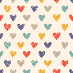 colorful sketchy love pattern N2
