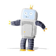 cartoon funny robot N134