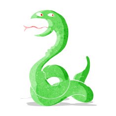 cartoon hissing snake N74