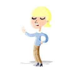cartoon woman ignoring N42