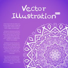 Hand Drawn Mandala Ornament Sketch Mockup vector background N7