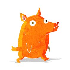 cartoon funny little dog N27