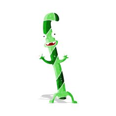 Cartoon Dancing Christmas Candy Cane N28