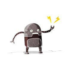 Funny Cartoon Robot N83