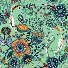 Vector floral seamless pattern N9