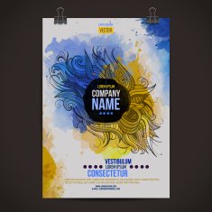 Vector poster watercolor