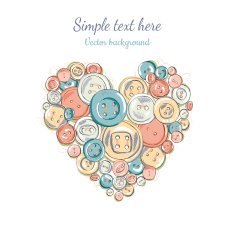 heart of the clothes buttons