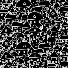 City sketch seamless pattern for your design N14