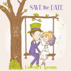 Bride and Groom - Save the Date Wedding Card N2