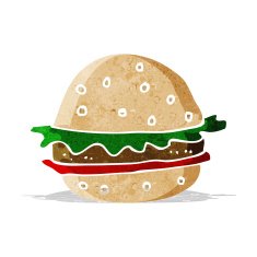 Cartoon Hamburger N19