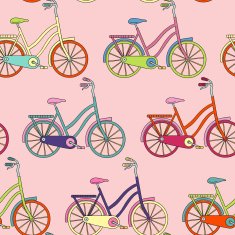 Pattern with bicycle