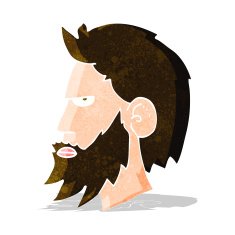 Cartoon Man With Beard N22