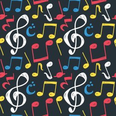 Vintage music note background