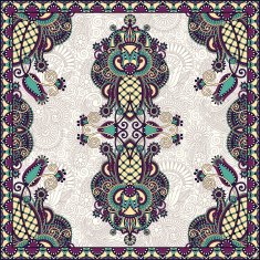 Traditional ornamental floral paisley bandanna N506