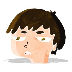 cartoon annoyed boy N58