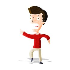 cartoon terrified man N432