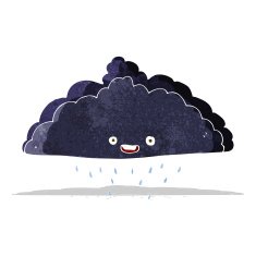 Cartoon Rain Cloud N75