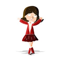 cartoon unhappy girl N30