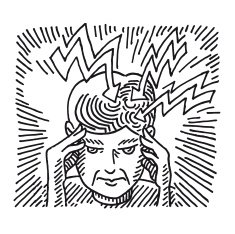 Headache Woman Healthcare Drawing