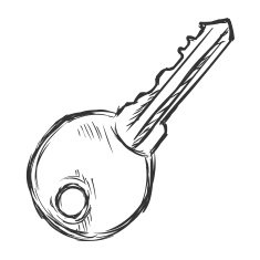 Vector Single Sketch Modern Key