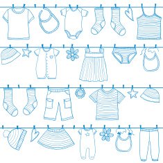 Children clothes on clothesline N2