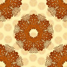 chocolate flower seamless pattern
