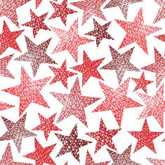 Red stars seamless pattern vector hand drawn background N2