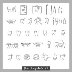 Set of dentistry symbols part 2 N4