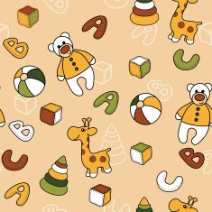 Seamless background with toys N2