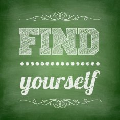 Find yourself - Chalkboard background
