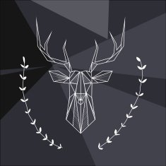 Geometric doodle deer