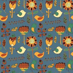 flower and bird Seamless texture N5