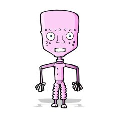 Funny Cartoon Robot N84