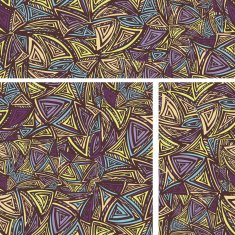 Colorful Background texture set Abstract triangles and curl