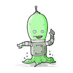 cartoon alien spaceman N40