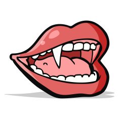 cartoon vampire mouth N41
