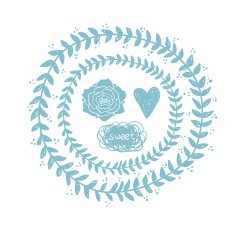 vector chalk doodle sketch of wreath on lined paper N3