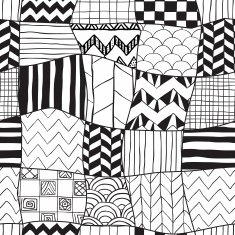 Geometric Hand-drawn Abstract Seamless Background N5