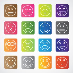 Set of smiley icon different emotion N2
