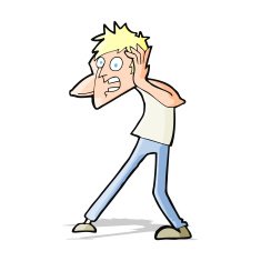 Cartoon Man Panicking N98