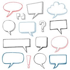 Sketched Speech Bubbles
